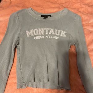 forever 21 long sleeve crop top